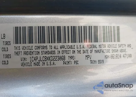 2019 Jeep Cherokee Latitude Fwd from USA, damaged, VIN 1C4PJLCBXKD223068